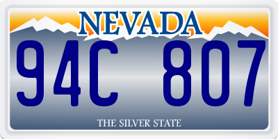 NV license plate 94C807