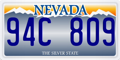 NV license plate 94C809