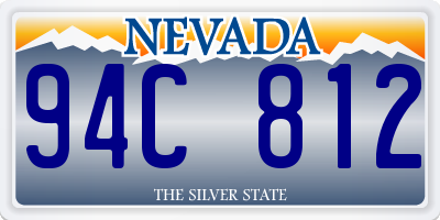 NV license plate 94C812