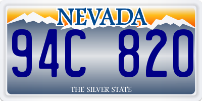 NV license plate 94C820