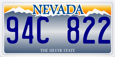 NV license plate 94C822