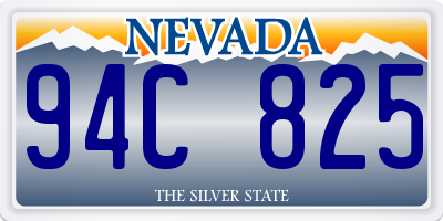 NV license plate 94C825
