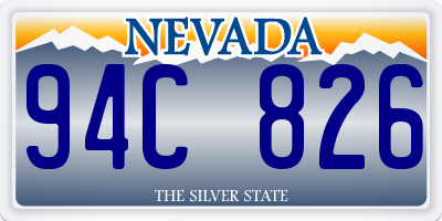NV license plate 94C826