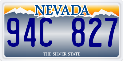 NV license plate 94C827