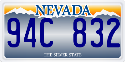 NV license plate 94C832