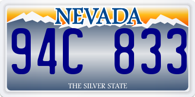 NV license plate 94C833
