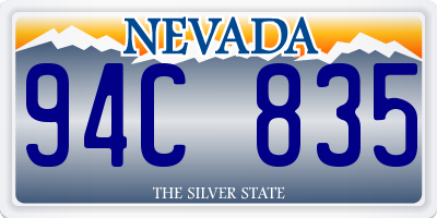 NV license plate 94C835