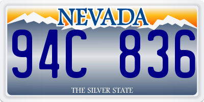 NV license plate 94C836