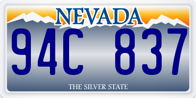 NV license plate 94C837