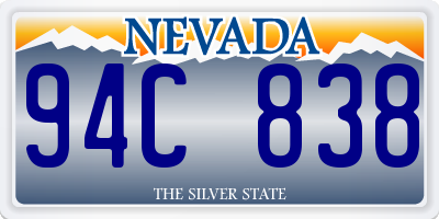 NV license plate 94C838