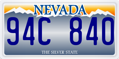 NV license plate 94C840