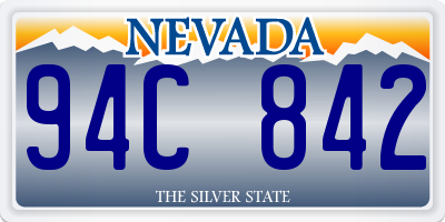 NV license plate 94C842