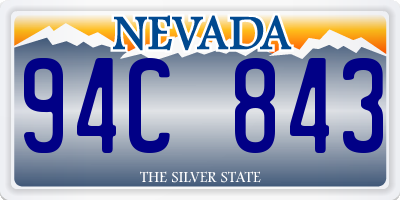 NV license plate 94C843