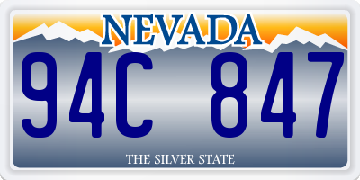 NV license plate 94C847