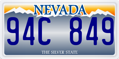 NV license plate 94C849