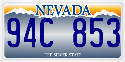 NV license plate 94C853