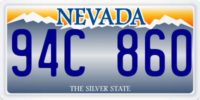 NV license plate 94C860