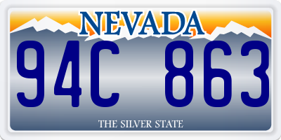 NV license plate 94C863