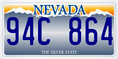 NV license plate 94C864