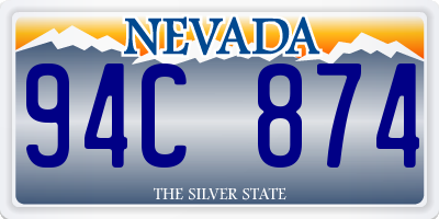 NV license plate 94C874