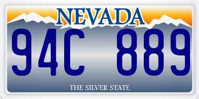 NV license plate 94C889