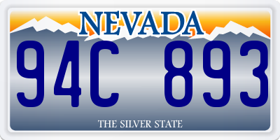 NV license plate 94C893