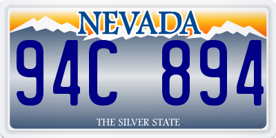NV license plate 94C894