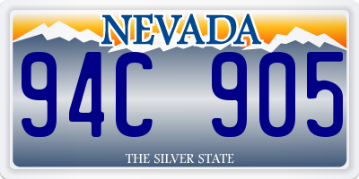 NV license plate 94C905