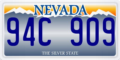 NV license plate 94C909