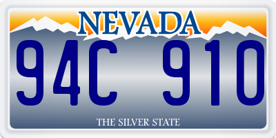 NV license plate 94C910