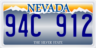 NV license plate 94C912