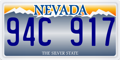 NV license plate 94C917