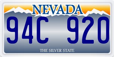 NV license plate 94C920