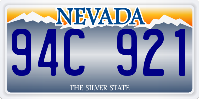 NV license plate 94C921