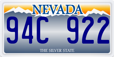 NV license plate 94C922