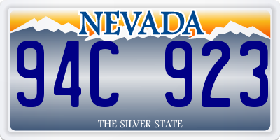 NV license plate 94C923