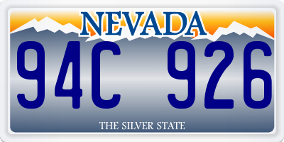 NV license plate 94C926