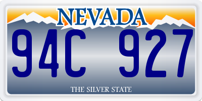 NV license plate 94C927