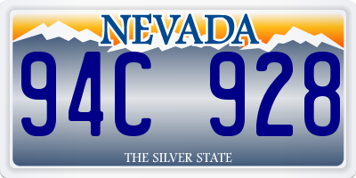 NV license plate 94C928