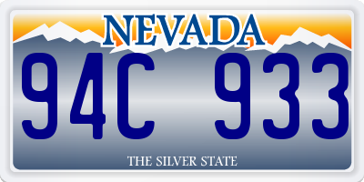 NV license plate 94C933