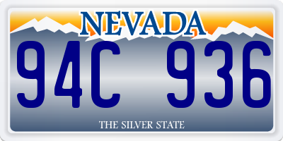 NV license plate 94C936