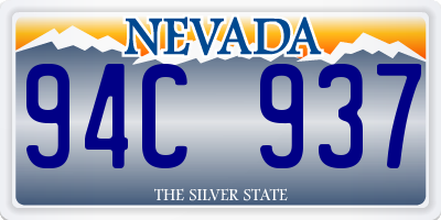 NV license plate 94C937
