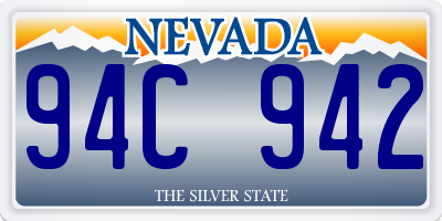 NV license plate 94C942