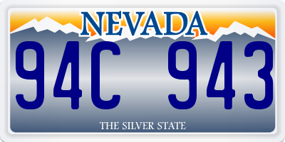 NV license plate 94C943