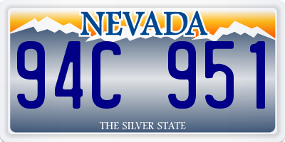 NV license plate 94C951