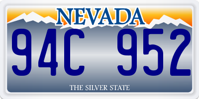 NV license plate 94C952