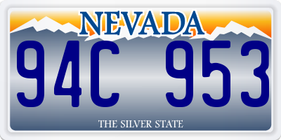 NV license plate 94C953