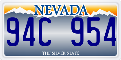 NV license plate 94C954