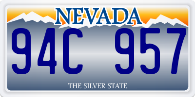 NV license plate 94C957