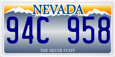 NV license plate 94C958